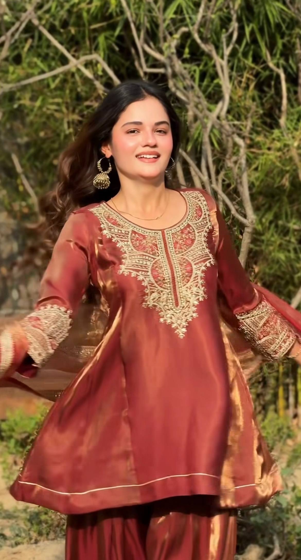 Midnight Terracotta Luminous Salwar Set
